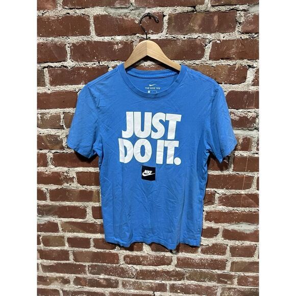 Nike Mens Blue Short Sleeve Graphic T-shirt Size Small - Picture 1 of 3